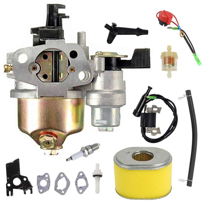 LIYYOO GX390 Carburetor+Ignition Coil Air Filter Kit Compatible with GX340 GX360 GX390 11HP 13HP Engine Generator Lawn Mower Motor Replaces# 16100-ZF6-V01 - Image 1
